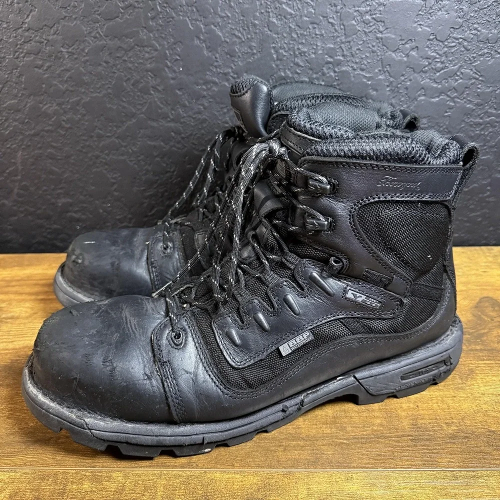 Thorogood Gen-Flex2 804-6447‎ Black Leather Tactical Work Boots Mens 13W